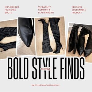 Black High Knee Boots